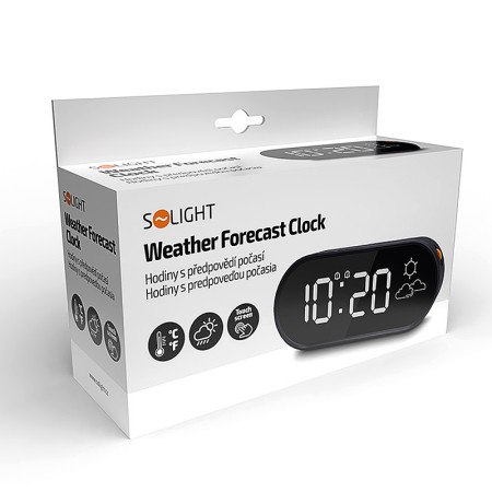 Budík digitálny s predpoveďou počasia SOLIGHT CA10B