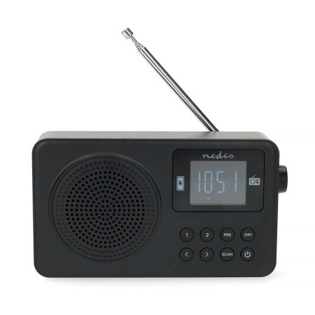 Rádio prenosné NEDIS RDFM2225BK s bluetooth