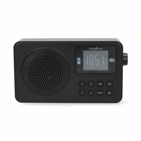 Rádio prenosné NEDIS RDFM2225BK s bluetooth