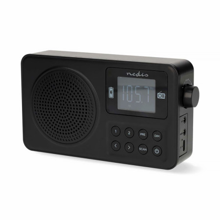Rádio prenosné NEDIS RDFM2225BK s bluetooth