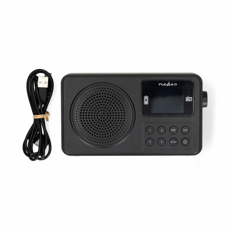 Rádio prenosné NEDIS RDFM2225BK s bluetooth