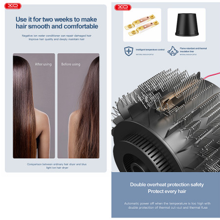 Sušič vlasov XO-CF2 modrý 1600W