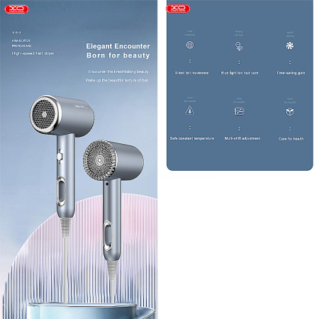 Sušič vlasov XO-CF2 modrý 1600W