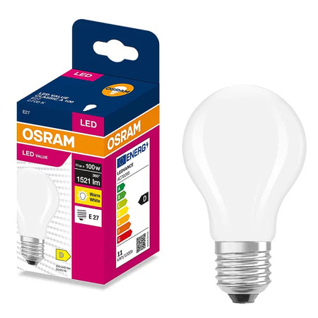 Žiarovka OSRAM LED CLA100 E27 11W/827 FILAMENT GLFR matná