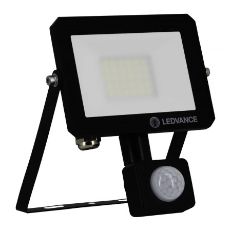 Reflektor LED 20W+PIR 6500K BK LEDVANCE FL EFFECT 20W/6500K SENSOR BK 1800lm IP65