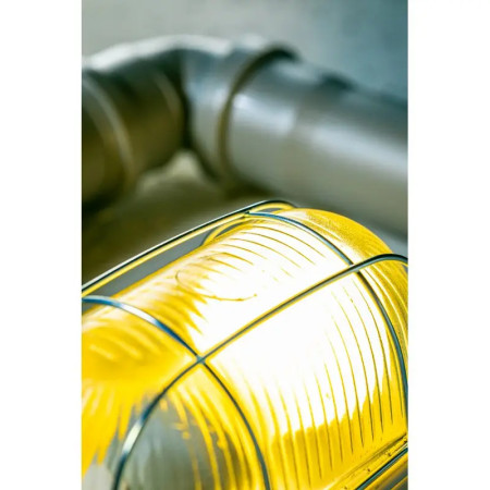 Svietidlo 1xE27 oválne sivé s mriežkou GTV OS-KAM060-00