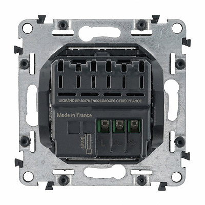 Stmievač LEGRAND VALENA LIFE 752362A hliník tlačidlový 3-125W bez N vodiča (pre led žiarovky)