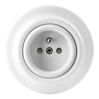 Jednozásuvka DECENTO biely porcelán ABB 6619K-C06357 (VINTAGE)