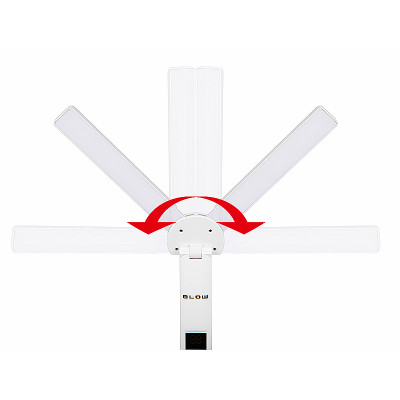 Lampa stolová LED 5W 3-6000K CCT+displej biela dvojramenná BLOW LB-24