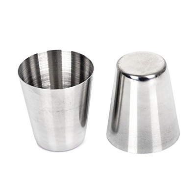 Nerezové poháriky 4ks 30ml štamperlíky v koženom púzdre