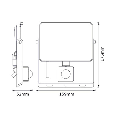 Reflektor LED 30W+PIR 4000K BK OSRAM FL LUX 30w/4000K SENSOR BK 2700lm IP65