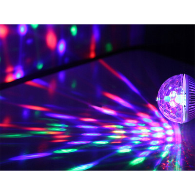 Žiarovka s disko lampou LED E27 3W/RGB DL33/27RGB