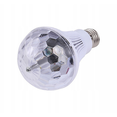 Žiarovka s disko lampou LED E27 3W/RGB DL33/27RGB