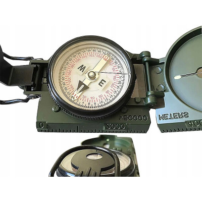 Kompas vojenský profesionálny s pravítkom L45-7ZC