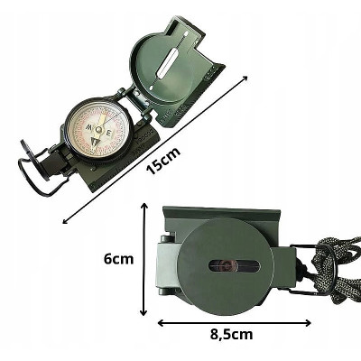 Kompas vojenský profesionálny s pravítkom L45-7ZC