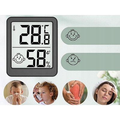 Teplomer a vlhkomer vnútorný SOLEX YZ6050 čierny