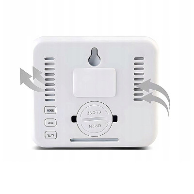 Teplomer a vlhkomer s hodinami vnútorný SOLEX CX-0813