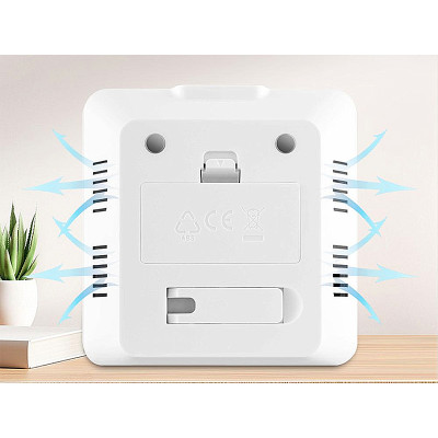 Teplomer a vlhkomer s hodinami vnútorný HUMIDITY D8