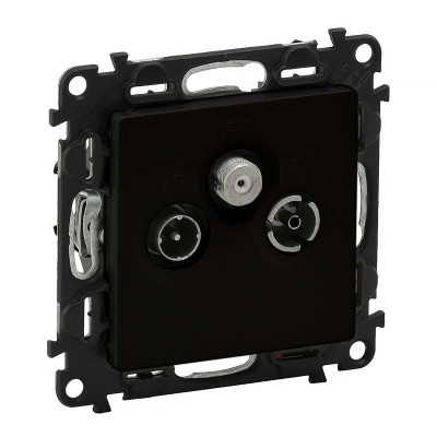 Zásuvka TV+R+SAT koncová 10dB LEGRAND VALENA LIFE 756364 čierna