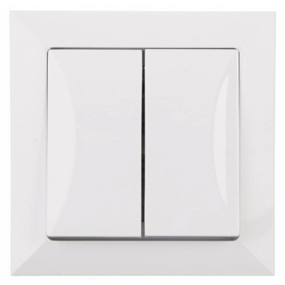 Vypínač jednopólový č.1+1 TIMEX WP-3Op Opal biely