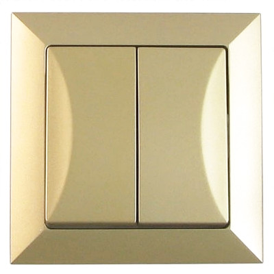 Vypínač jednopólový č.1+1 TIMEX WP-3Op Opal zlatý