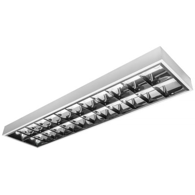 Svietidlo pre LED trubice 2x150 kancelárske leštený hliník GTV OS-LE150NJ-01