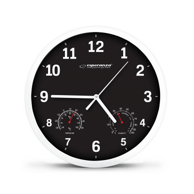 Hodiny nástenné okrúhle 25cm ESPERANZA EHC016K