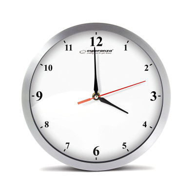Hodiny nástenné okrúhle 30cm ESPERANZA EHC009W