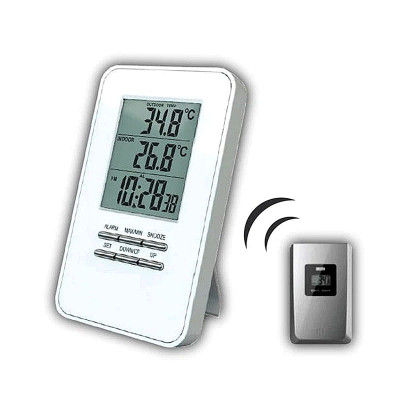 Teplomer bezdrôtový biely SOLIGHT TE44