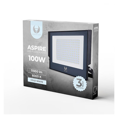 Reflektor LED 100W 6000K sivý FOREVER IP66 ASPIRE PROFI