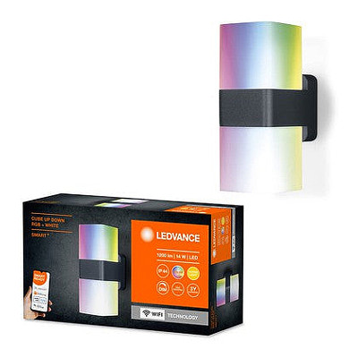 Vonkajšie nástenné svietidlo LED LEDVANCE SMART OUTD WIFI CUBE UP DOWN 13,5W IP44 RGBW Dark Grey