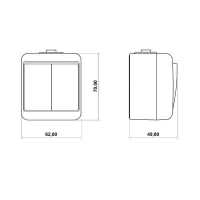 Vypínač č.5 IP54 KARLIK Junior biely