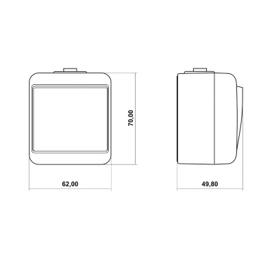 Vypínač č.6 IP54 KARLIK Junior biely