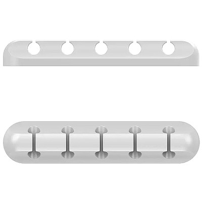 Káblový manažment na uchytenie káblov biely KM-5W