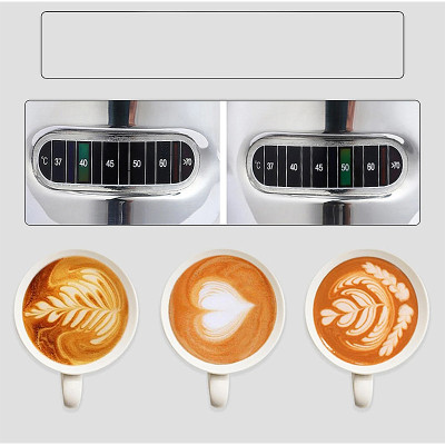 Nerezový hrnček na napenenie mlieka s teplomerom 350ml napeňovač mlieka MFP-12OZ