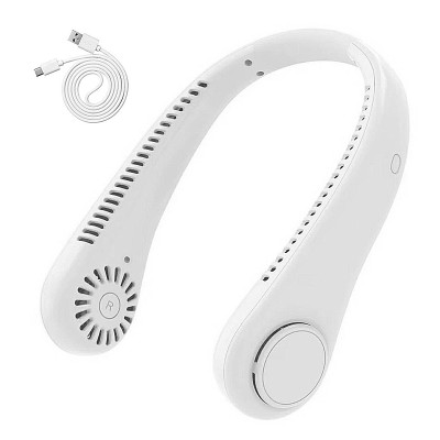 Ventilátor na krk NECK FAN 5W nabíjateľný biely