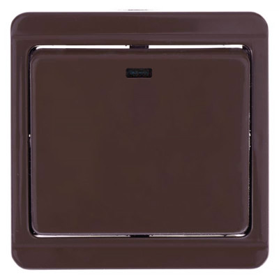 Vypínač schodiskový č.6 TESLA STANDARD 4FN57511.2116 hnedý s orientačnou tlejivkou 6So