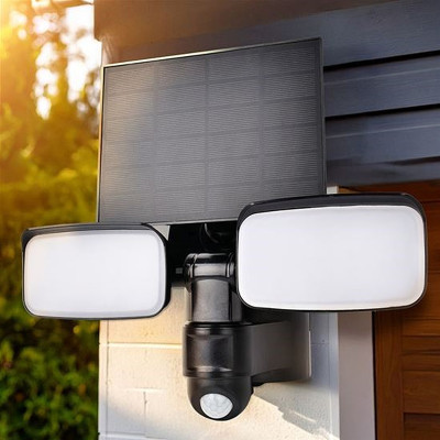 Reflektor LED so solárnym panelom+PIR 9W 850lm 4000K SOLIGHT WO7203