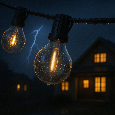 Reťaz svietiaca LED WW 10ks 5+3m IP44 SOLIGHT WO794-2