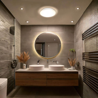 Stropnica LED IP54 230mm 12W 3-6000K 3CCT 1020lm okrúhla biela SOLIGHT WO822 Adrano