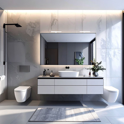 Svietidlo kúpeľňové LED nad zrkadlo 7W 4000K IP44 strieborné 455lm 40cm 3v1 SOLIGHT WO827-CR