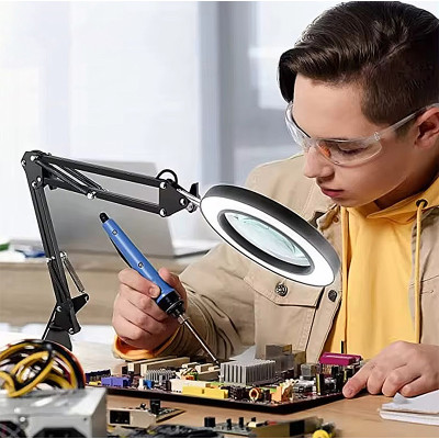 Lampa stolová a lupa LED NKL144 BLACK