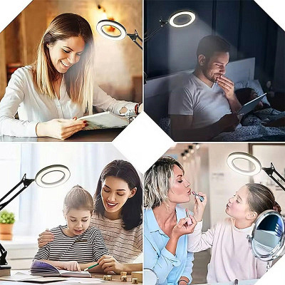 Lampa stolová a lupa LED NKL144 BLACK