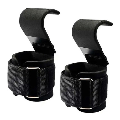 Fitness háky na mŕtve ťahy čierne trhačky