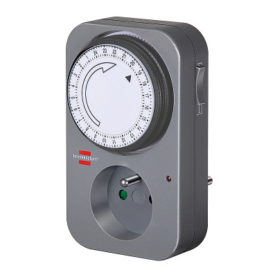 Hodiny spínacie mechanické denné BRENNENSTUHL MZ20 (DT01G sivé)