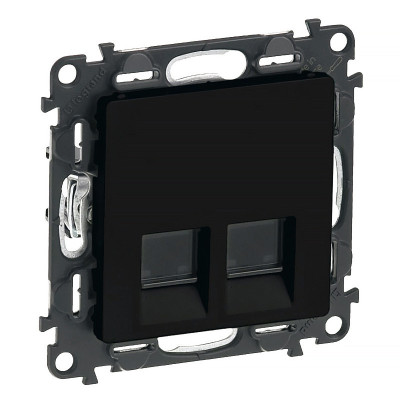 Dátová zásuvka 2xRJ45 Cat.5E UTP LEGRAND VALENA LIFE 756361 čierna