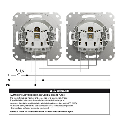 Jednozásuvka SCHNEIDER SEDNA SDD111012 biela