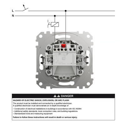 Vypínač tlačidlo č.1/0 SCHNEIDER SEDNA SDD111111 biely