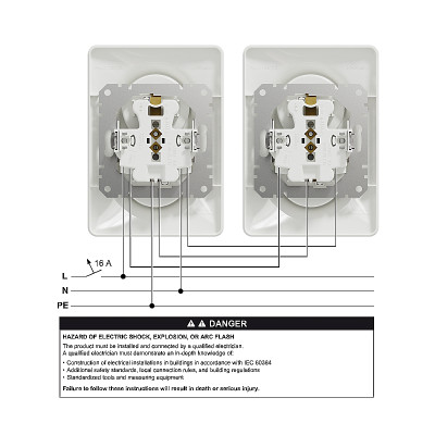Dvojzásuvka SCHNEIDER SEDNA SDD311211C biela