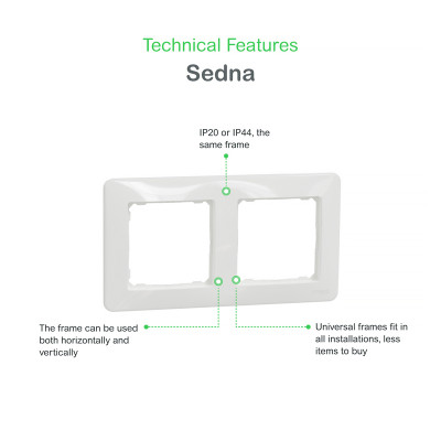 Štvorrámček SCHNEIDER SEDNA SDD311804 biely
